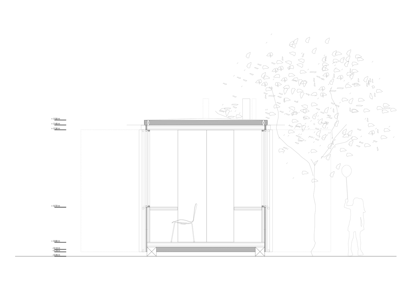 西班牙文化遗址旁的可逆式木钢展馆-63