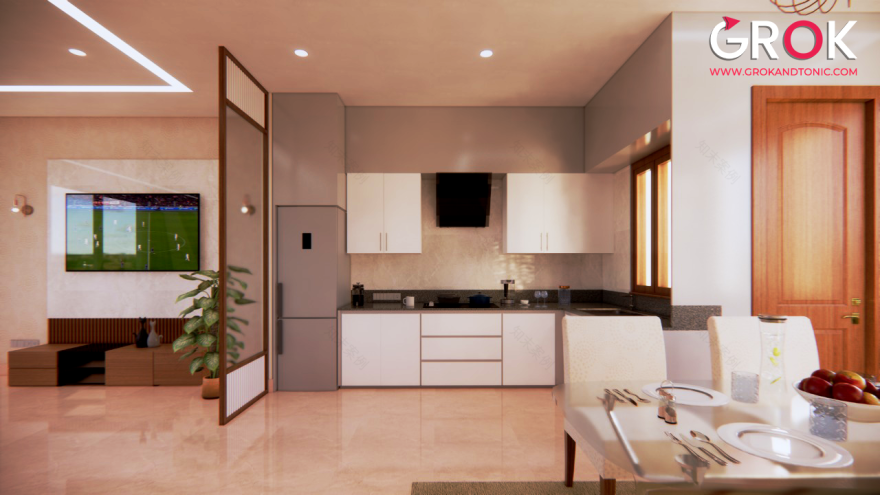 2BHK 3D Interior Design | GROK-9