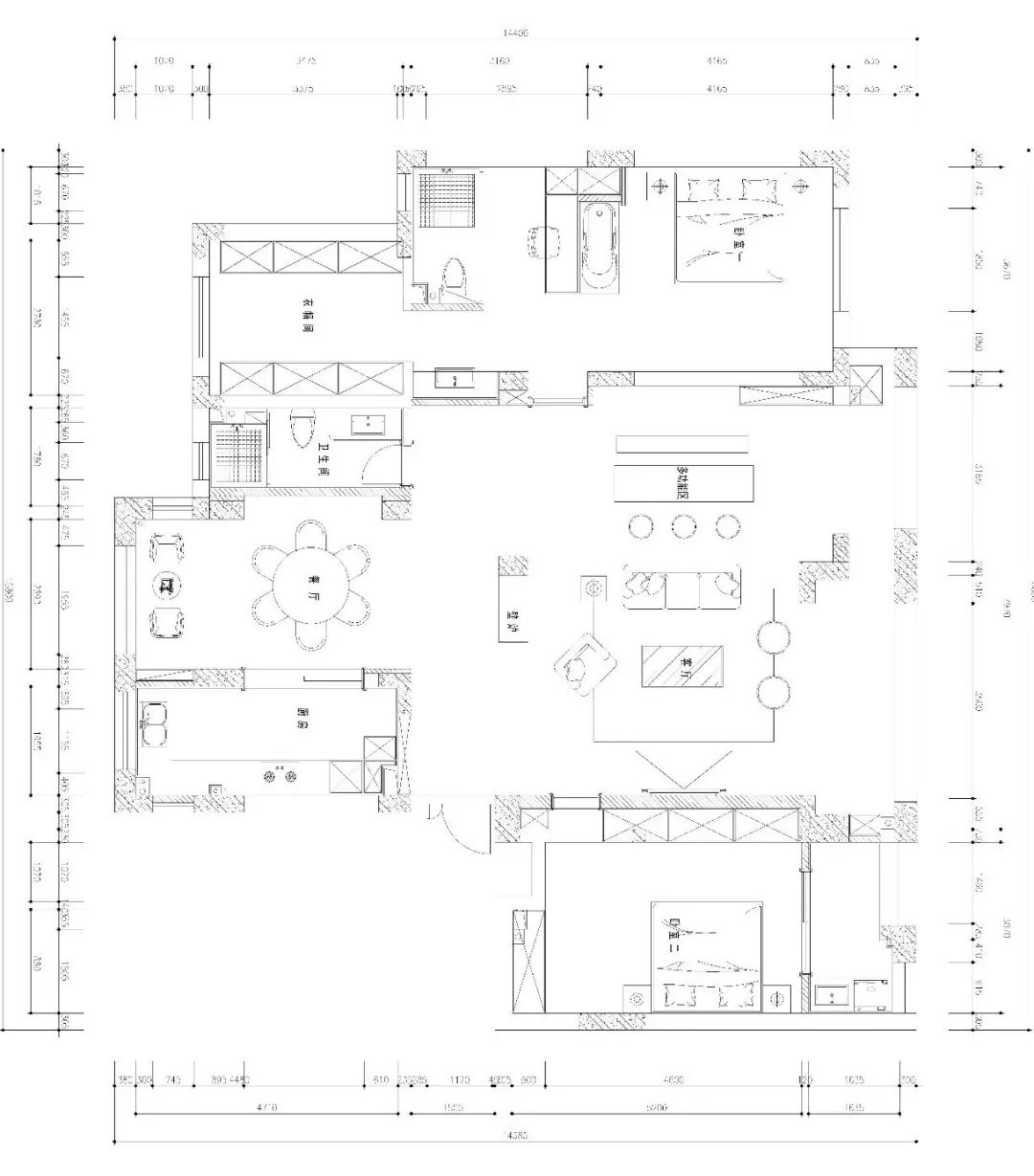 现代轻奢大平层 | 灰奢有度的中央御景社交空间-14