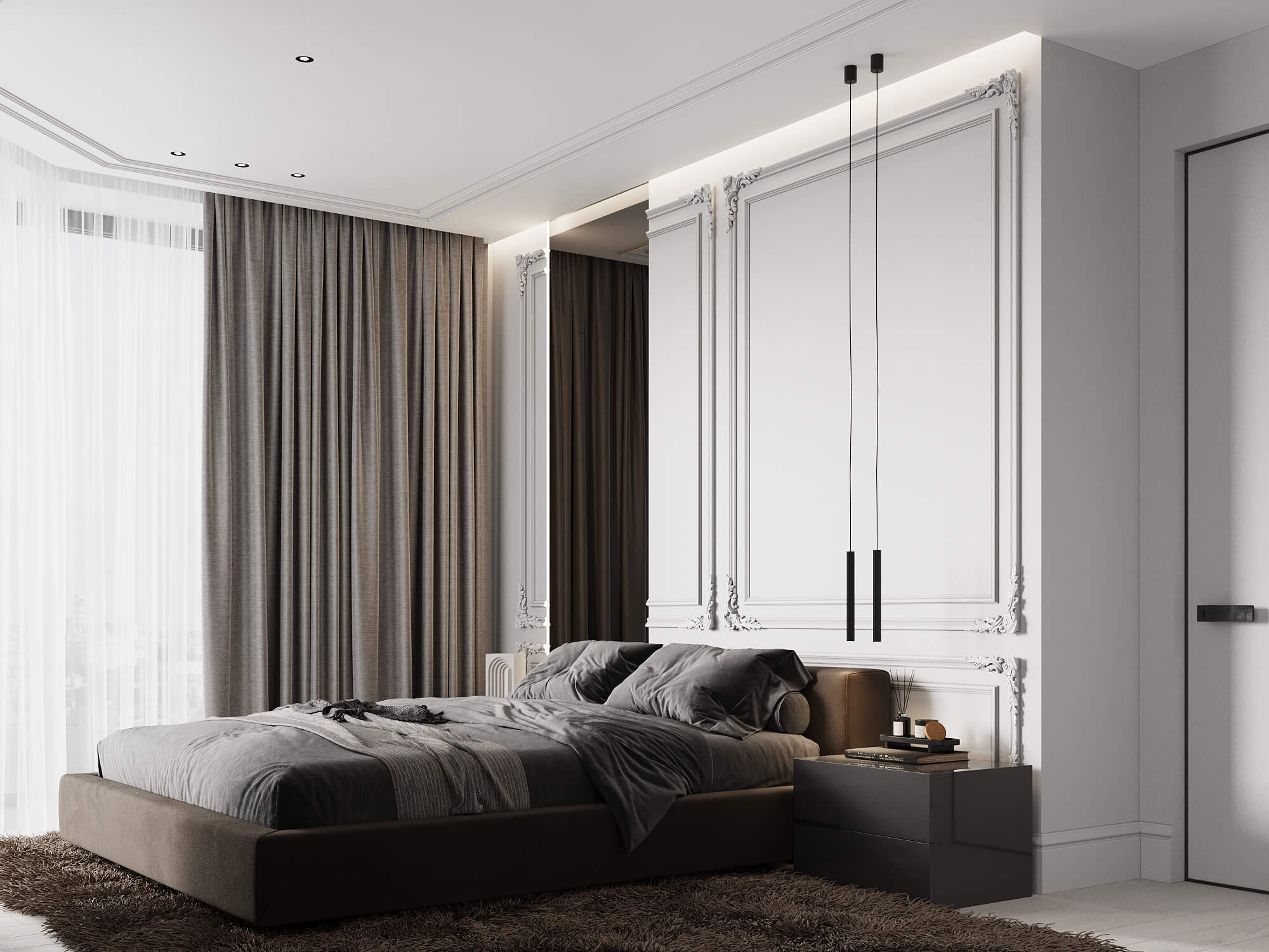 90㎡高级灰色系公寓设计 至素至简，气质非凡！-16