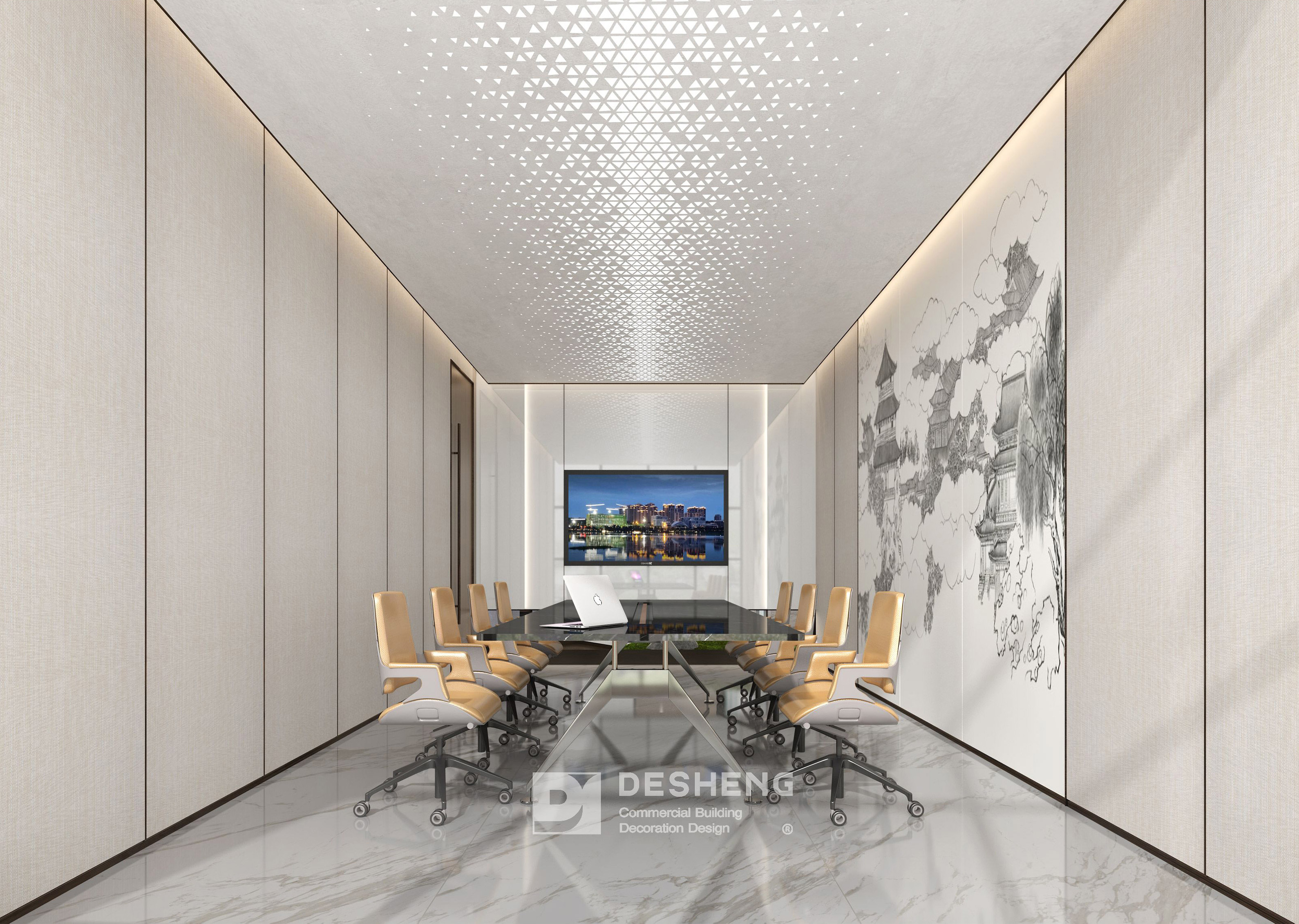 德盛装饰办公室装修案例宝朗实业-28