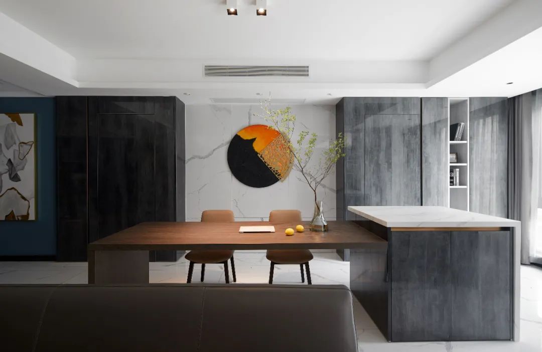 现代轻奢大平层 | 灰奢有度的中央御景社交空间-28
