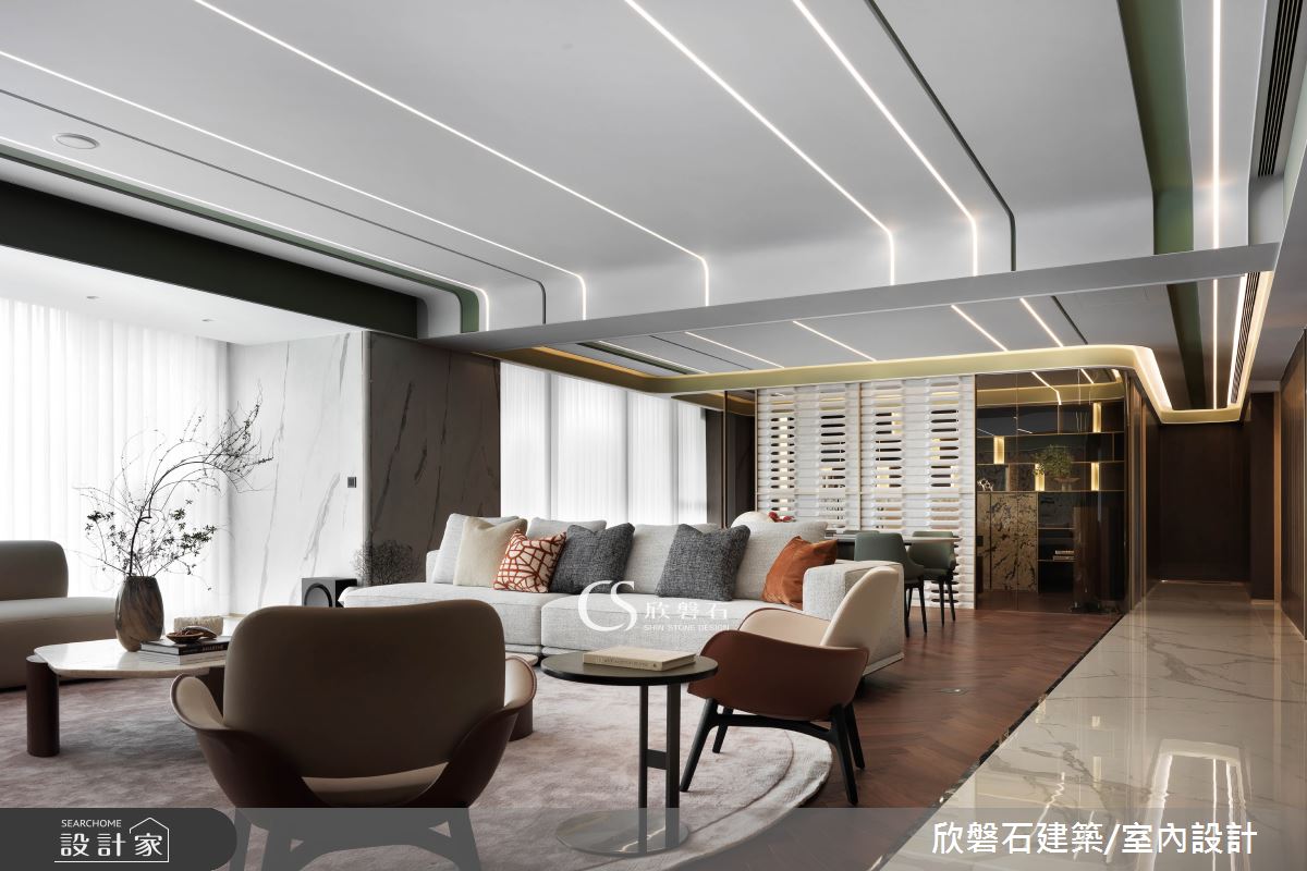欣磐石·74  寶輝秋紅谷VIII·混搭風·95坪設計案例丨欣磐石建築.空間規劃-10