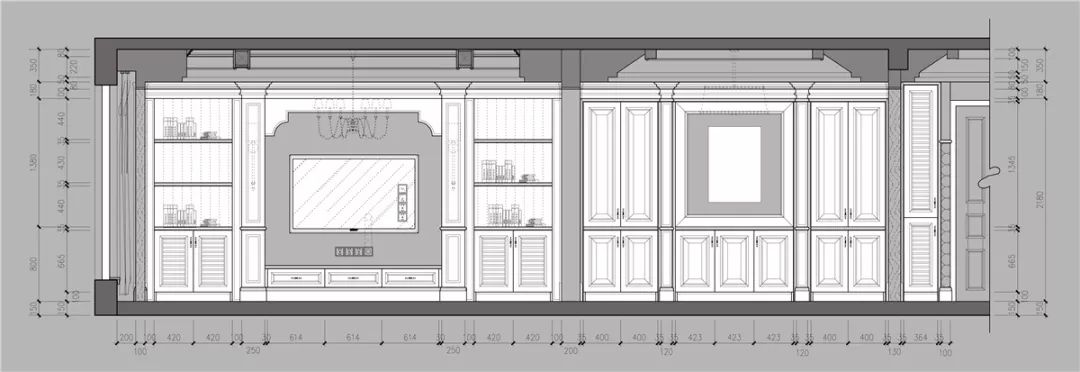 长夏方平米设计,美式平层大宅的优雅色彩碰撞-96