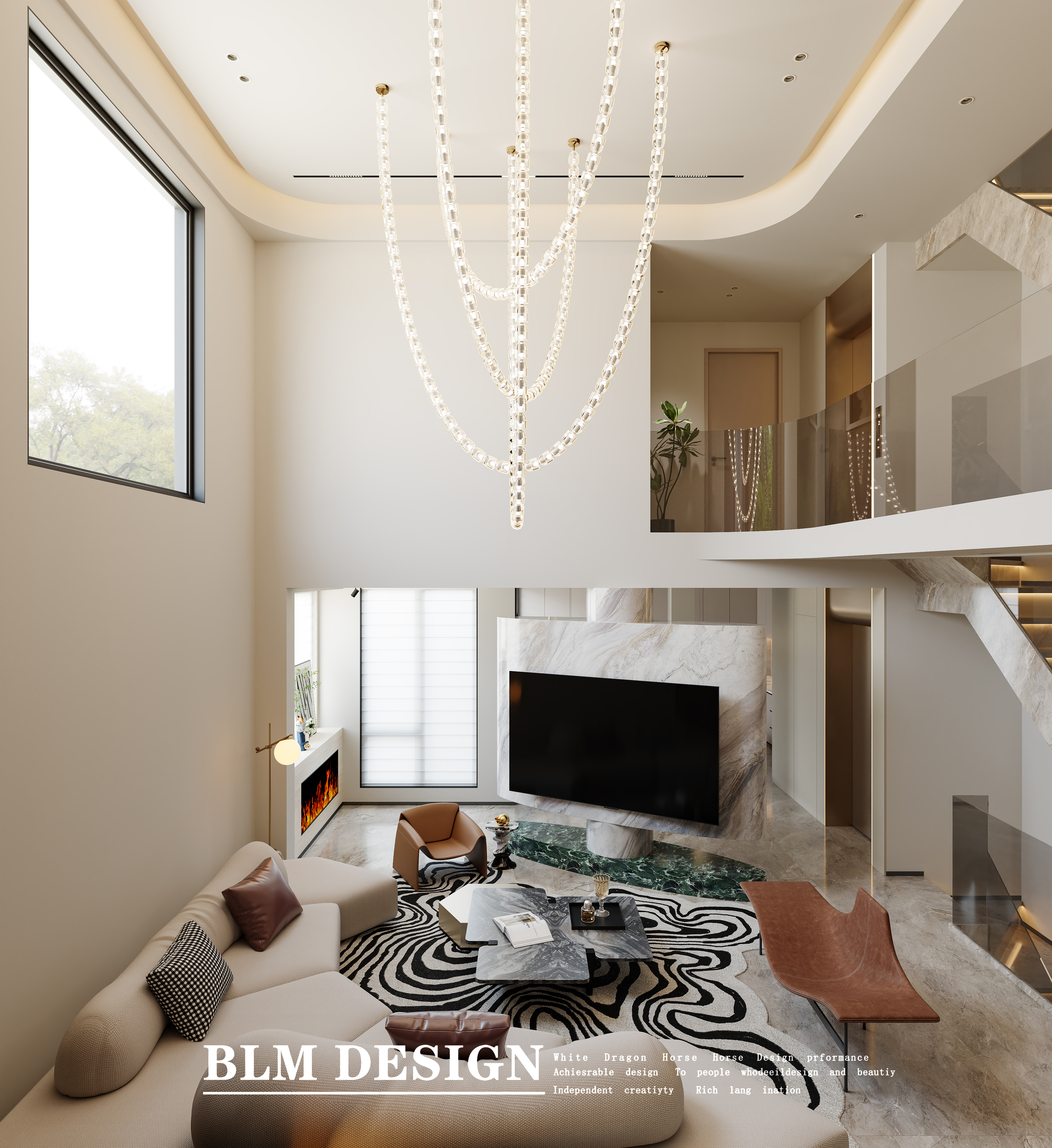 挑空家装效果图案例-1