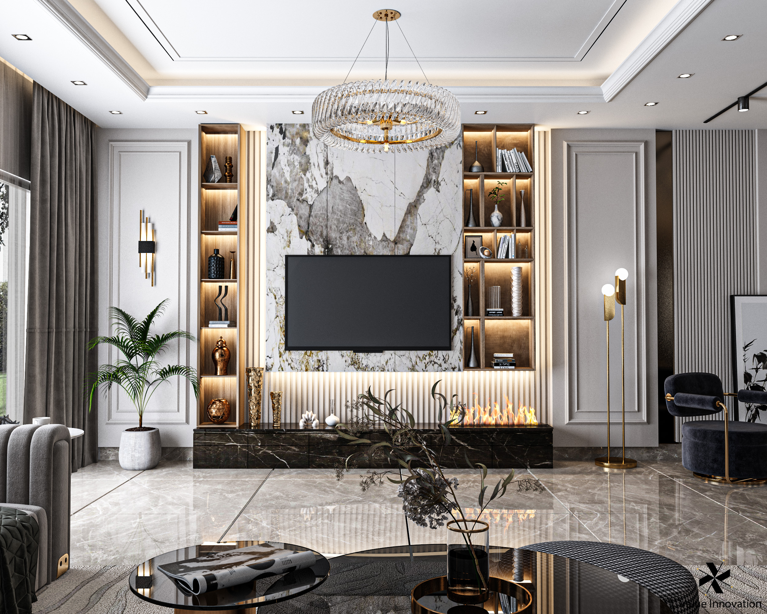 Neoclassic Reception & Kitchen-3