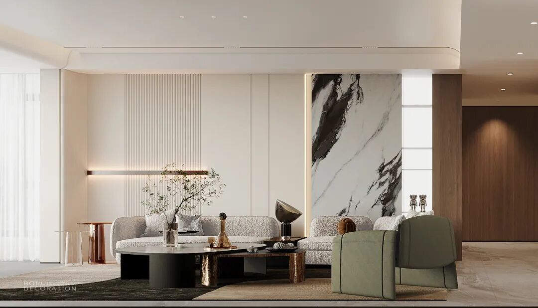 200㎡现代轻奢|以质感与温度，打造理想生活场域-19