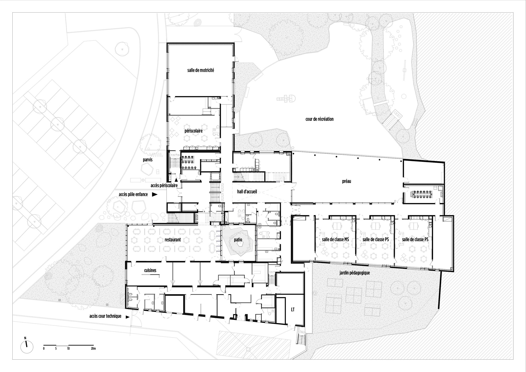La Croze 学校丨法国丨rue royale architectes-15