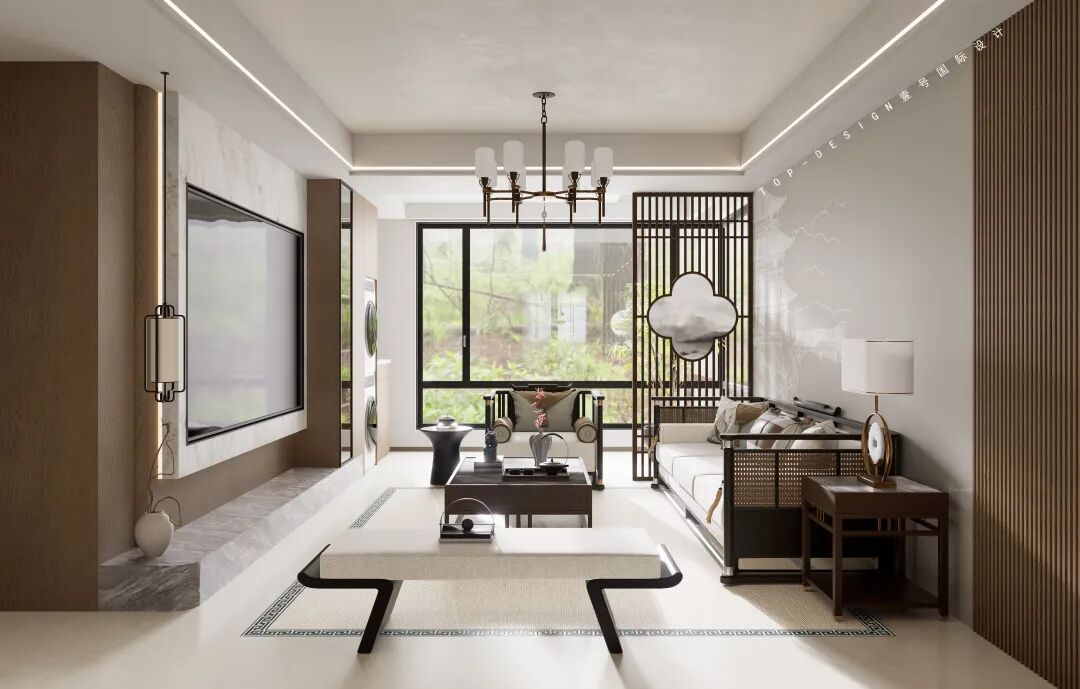 半盏茶香,一方庭院 · 把“山水画”搬进家丨壹号国际设计-14