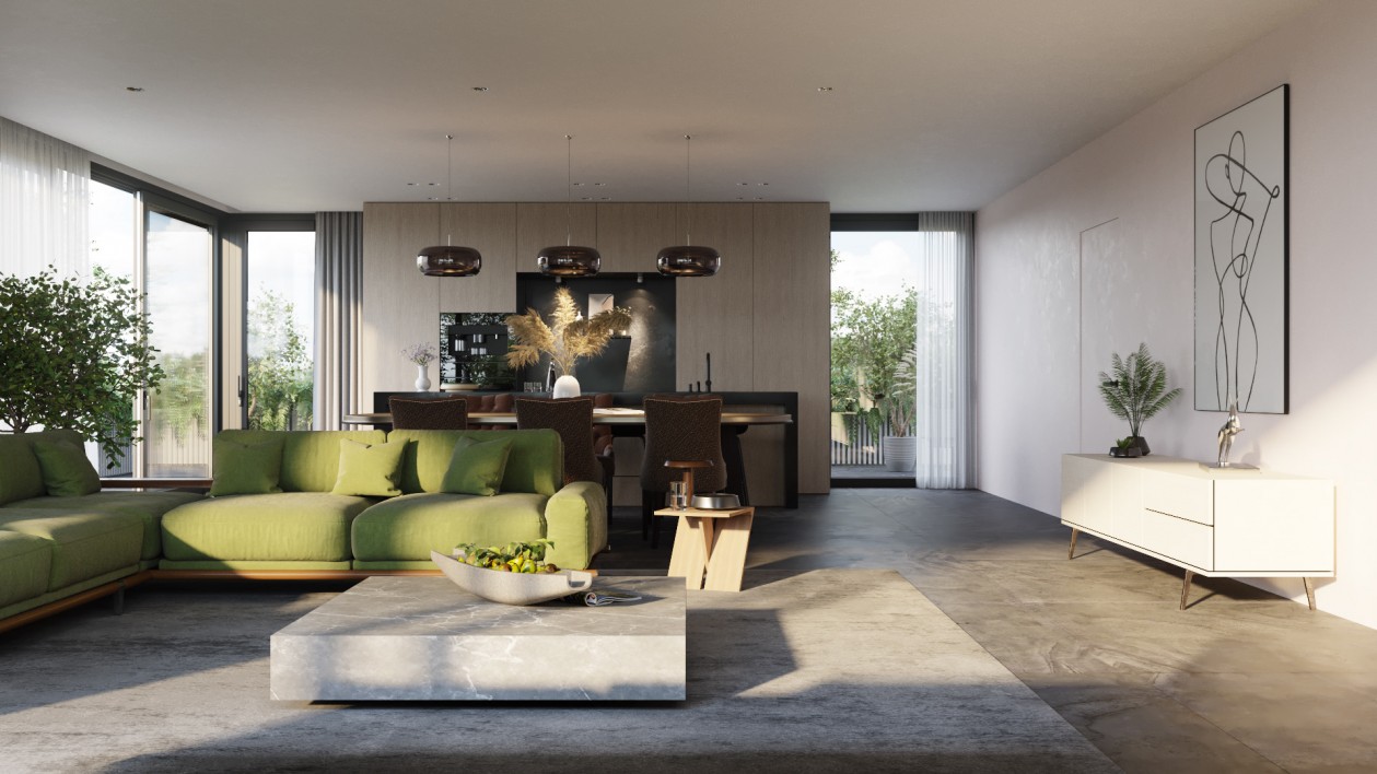 现代风遇上绿色系，精简的效果展示！-2