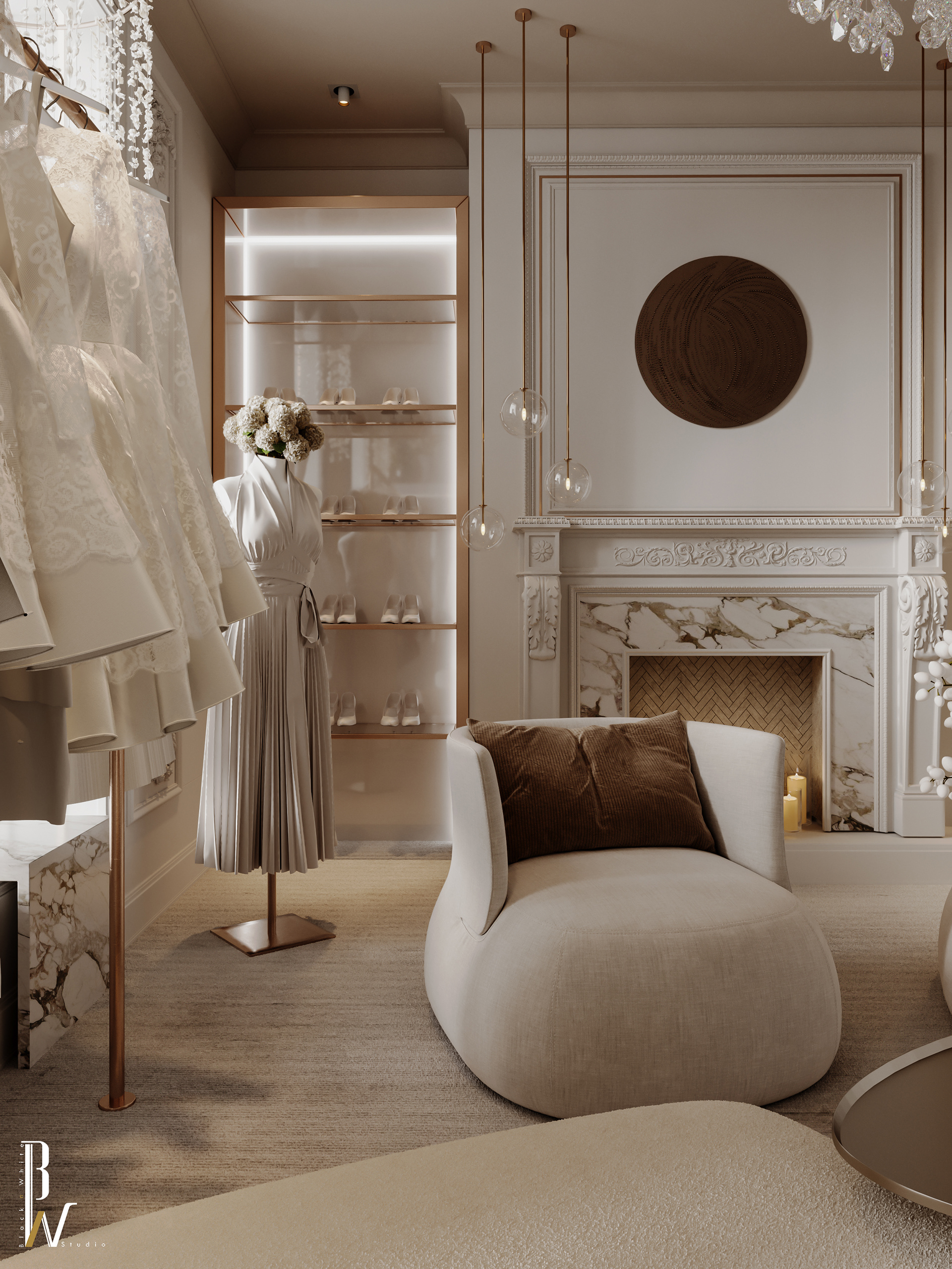 Bridal Atelier Interior（婚纱工作室室内）丨Black N White-2