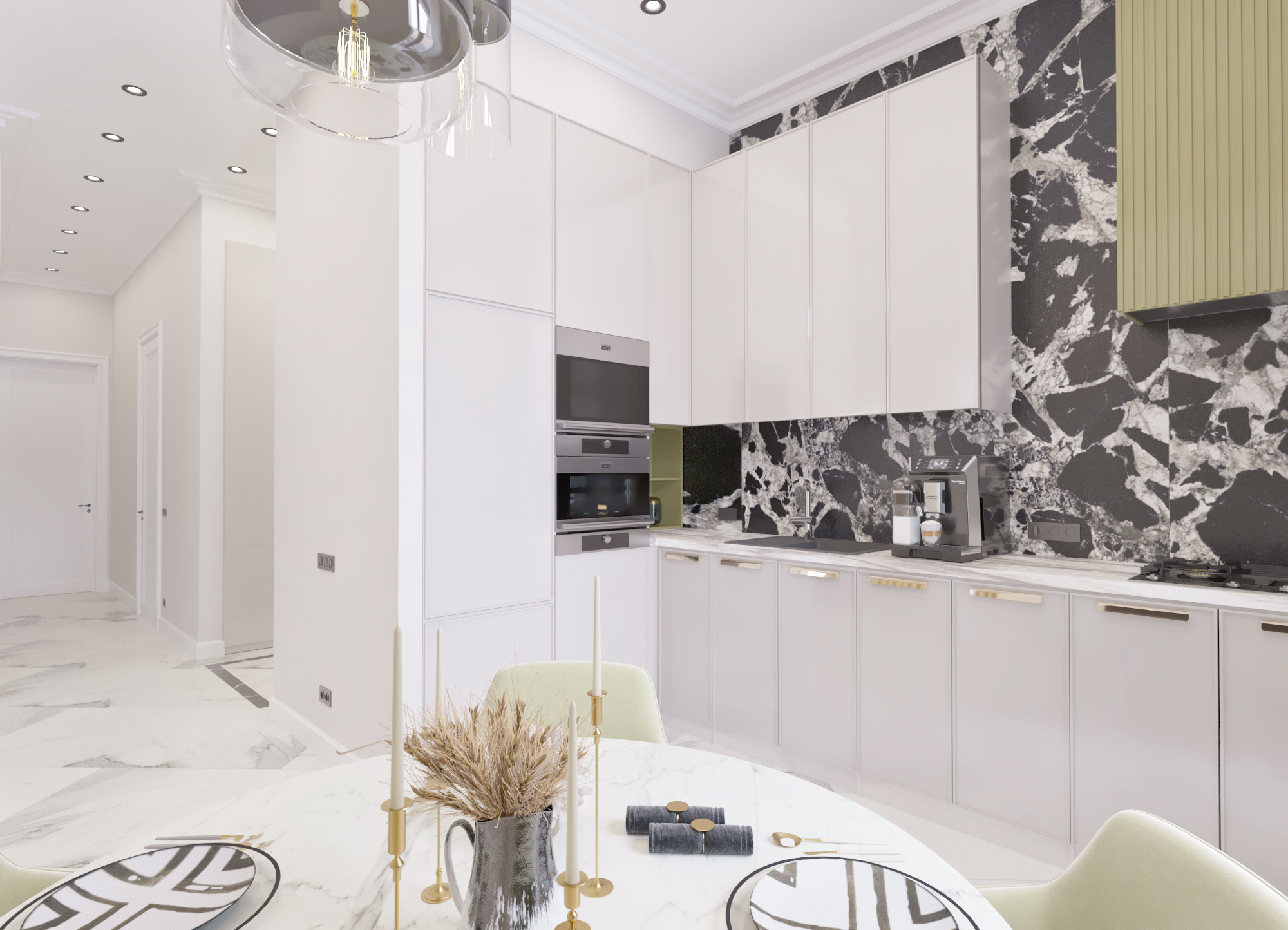 Design project of an apartment 100m2 complex Boulevard-9