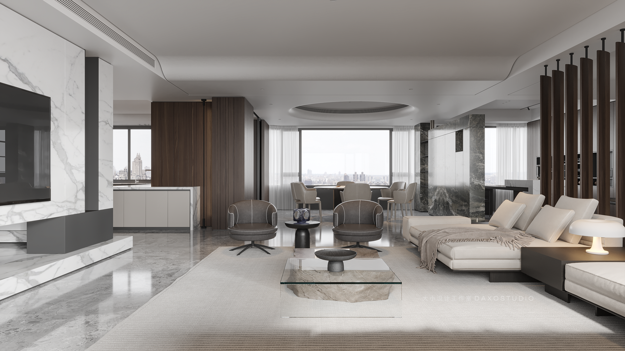 新光·皇庭水岸 520㎡顶复奢宅丨中国福建丨大小设计工作室-11