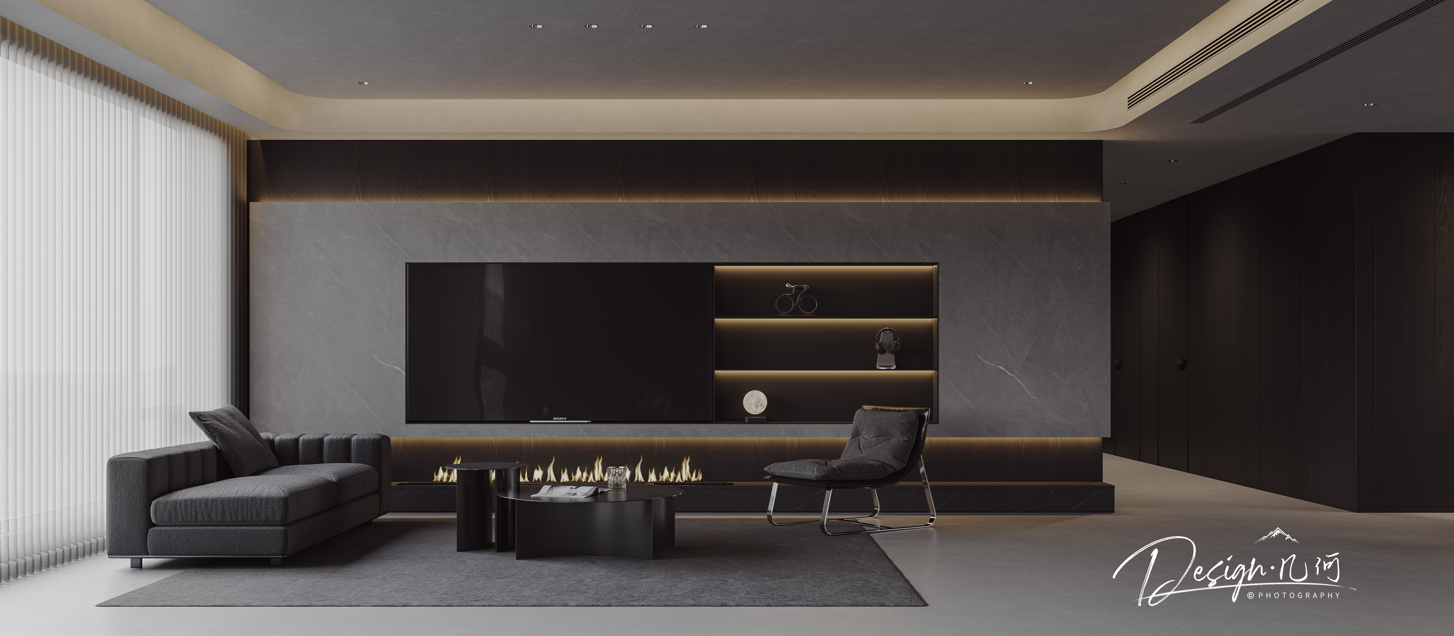 几何空间视觉表现 · 恒大华府现代暗黑风丨标点设计-5