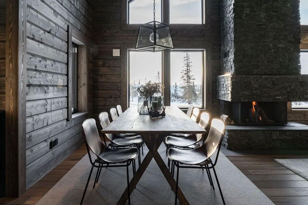 现代 Scandinavian 暗色调木屋设计-5