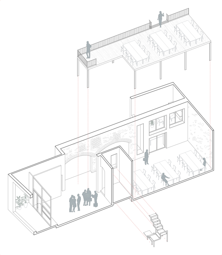 凯奇画廊+联合办公丨西班牙巴塞罗那丨sandy brunner Architecture-28