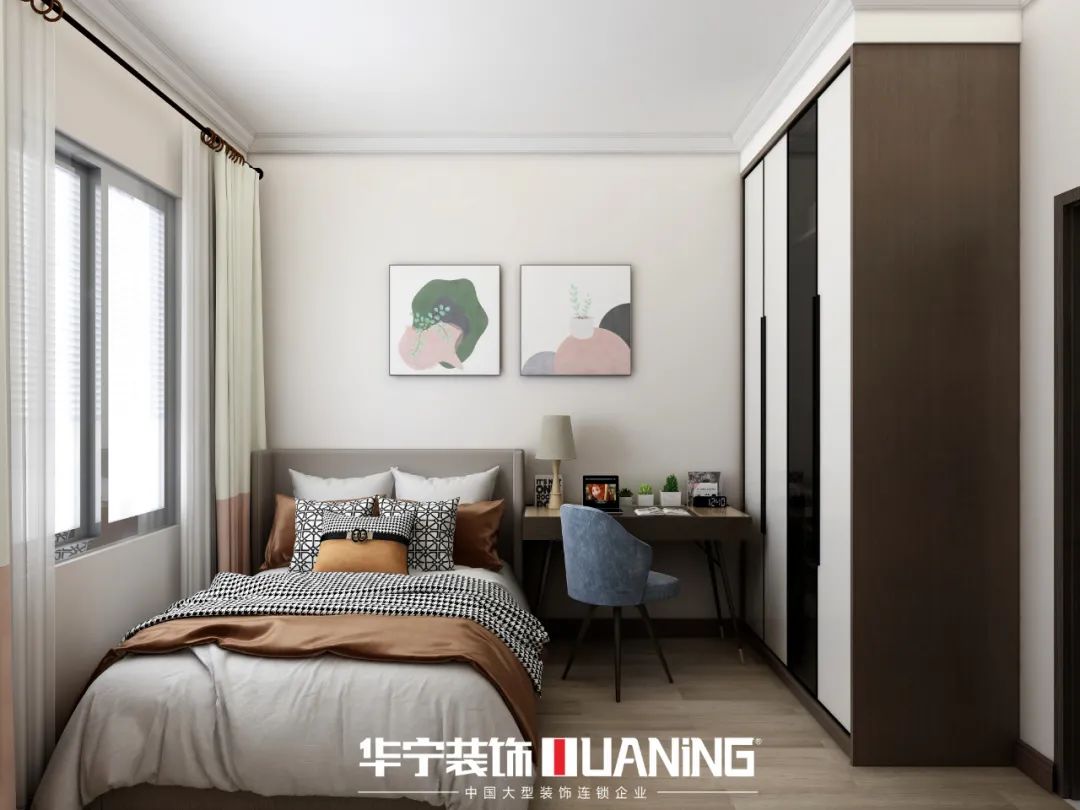 广东华宁装饰 | 古工作品「市值三区」现代风格，温馨雅致-86