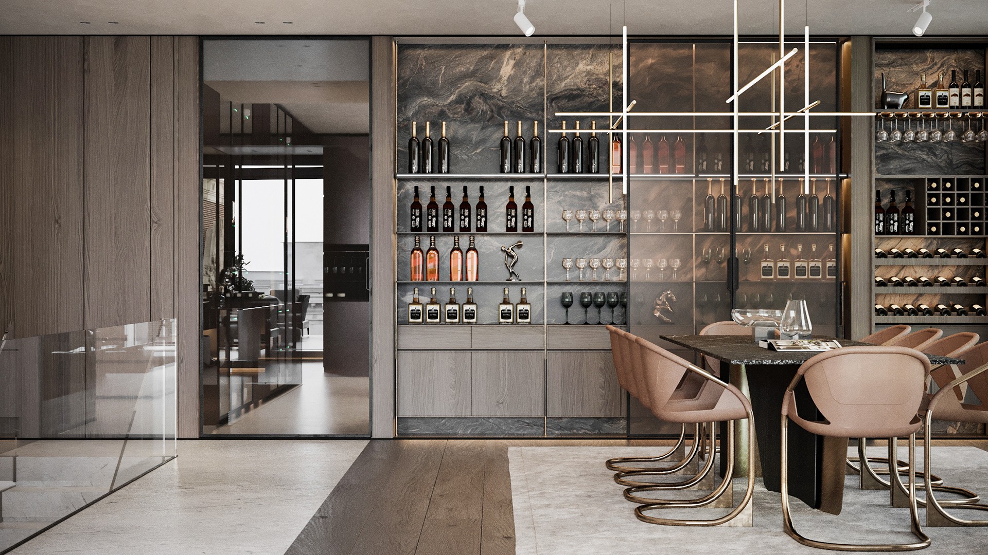 现代空间设计，石材系的完美应用！-8