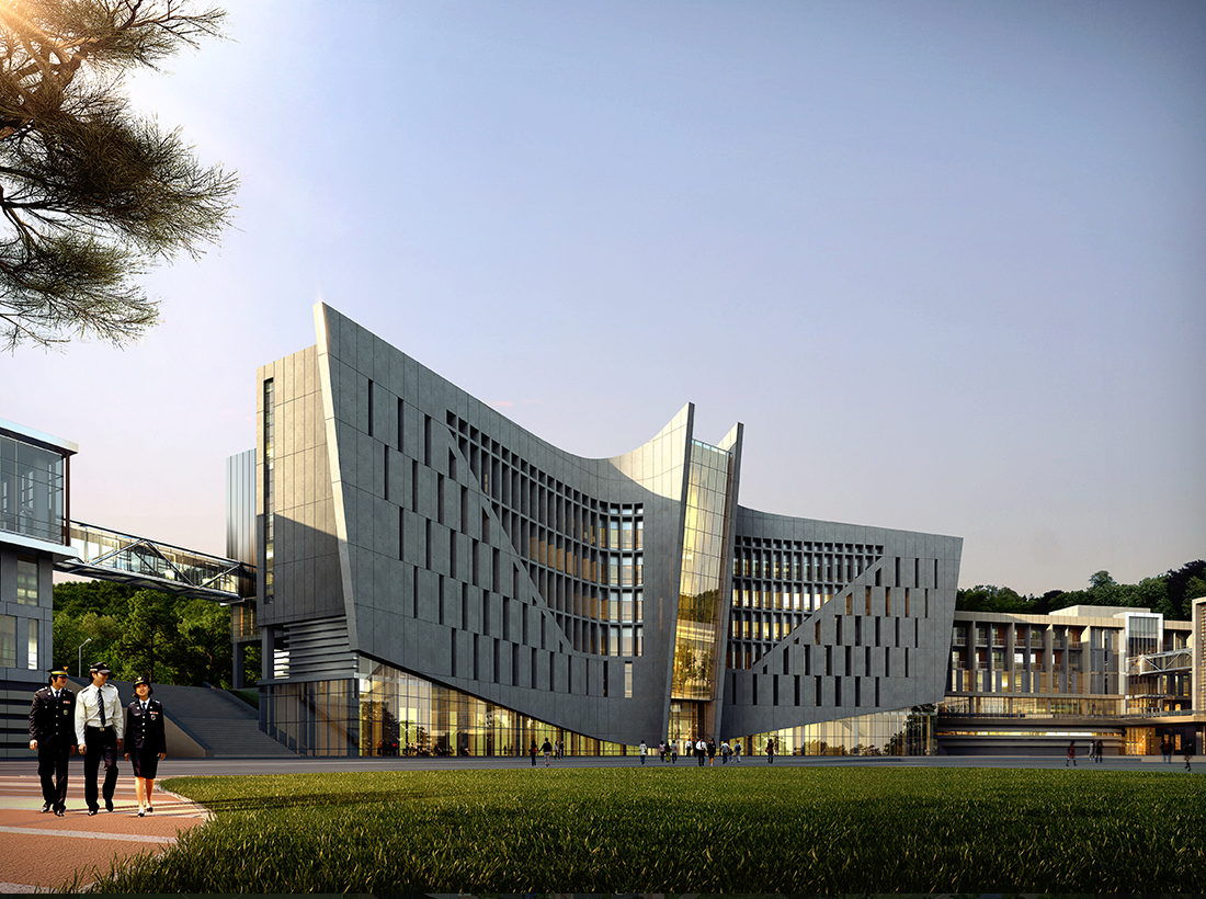 韩国国立警察大学校园规划,融入自然景观的创新设计-2