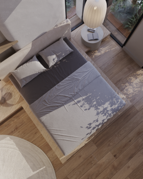wabi-sabi master suite bedroom