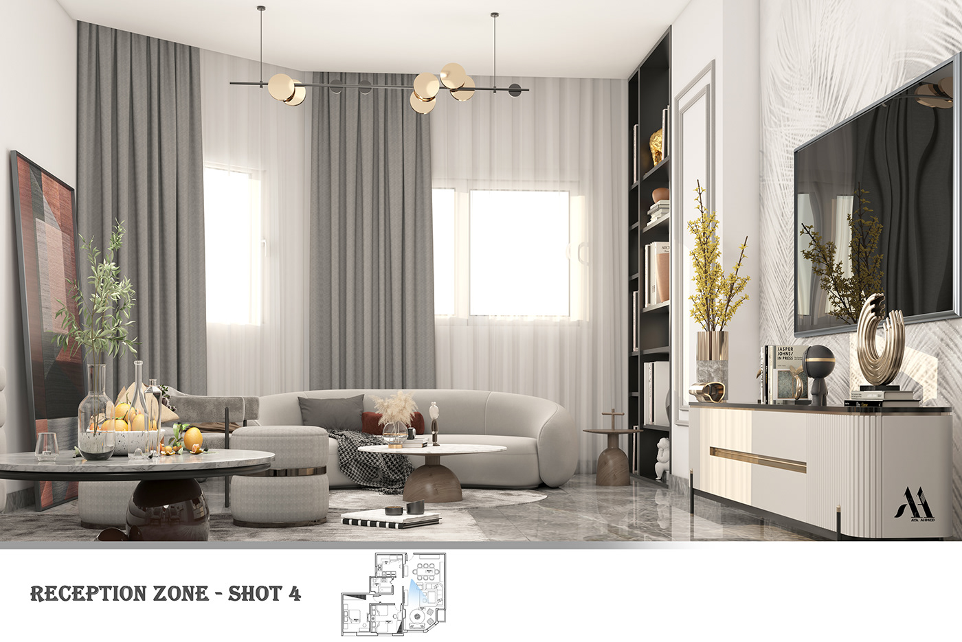Anastasiya Gushchina丨平层丨An apartment Project Design & Shop Drawings-3