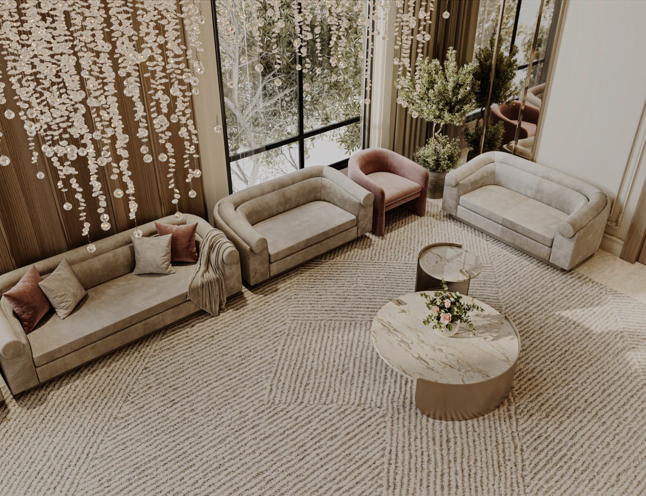 Neoclassic Majles（新古典会客厅）丨卡塔尔多哈丨MARWA EMAD-12