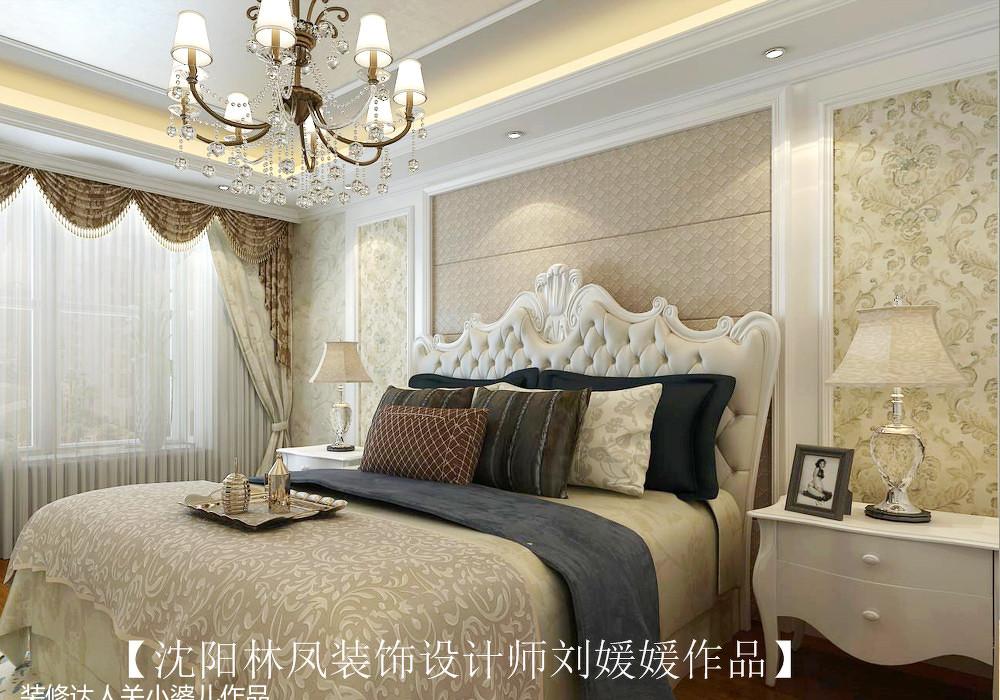 
格林玫瑰湾两居室简欧风格装修效果图1 -6