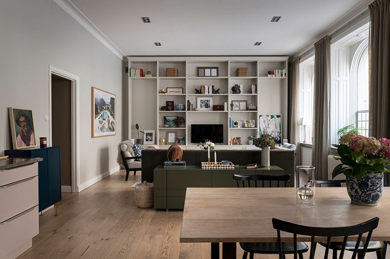 斯德哥尔摩优雅弧形窗公寓设计-5