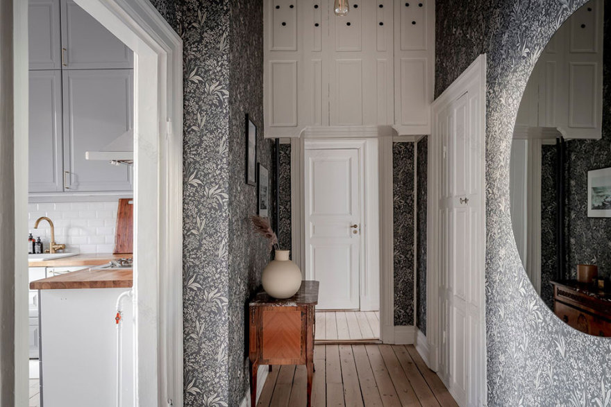 蓝色与白色的典雅公寓 | 哥德堡的瑞典设计之美-16