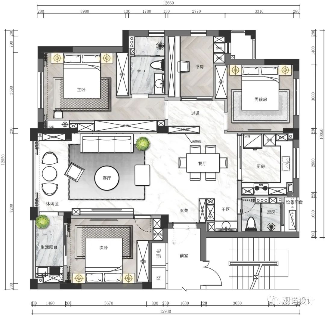 台州文鼎苑 · 法式现代治愈系家居设计丨中国台州丨观诺设计-13