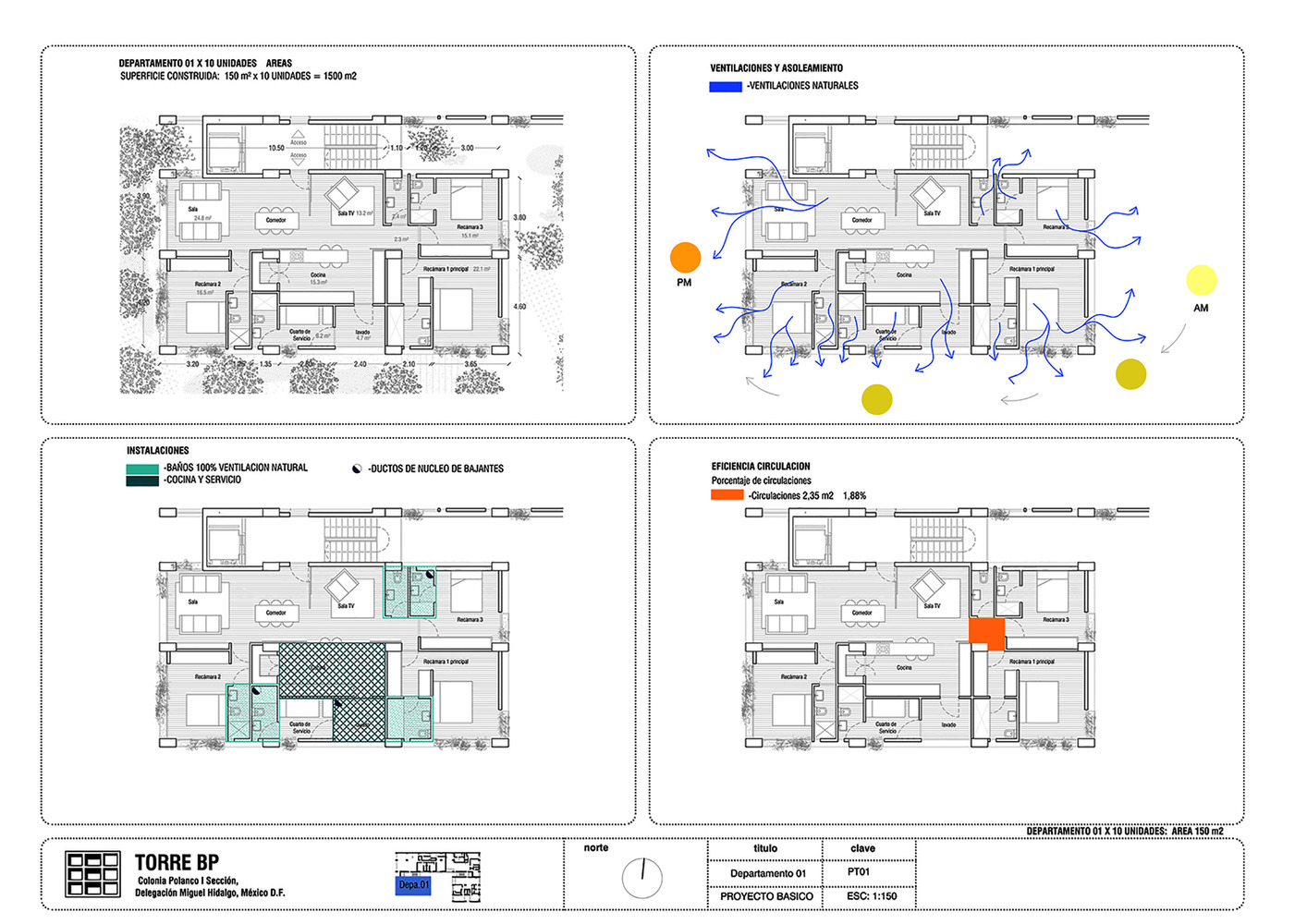 墨西哥城 BP 塔 · 开放,绿色,共享的生活空间-54