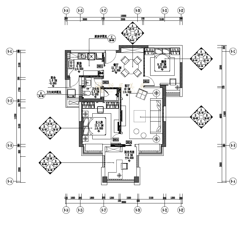 越秀星汇君泊 88 平米新中式家居设计，温馨安宁共享天伦-17