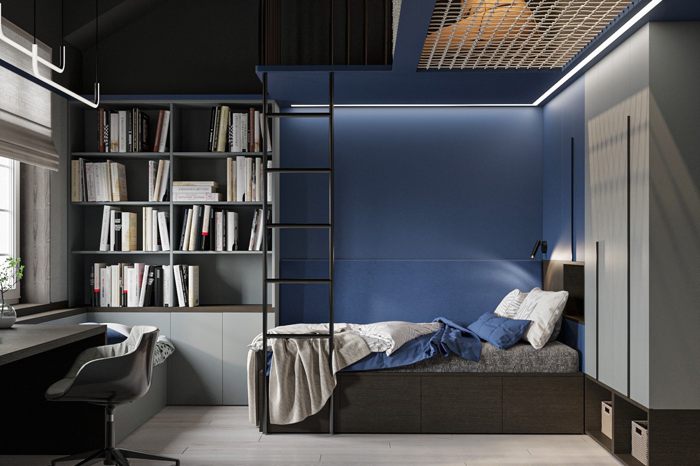 深色系小空间公寓设计-14