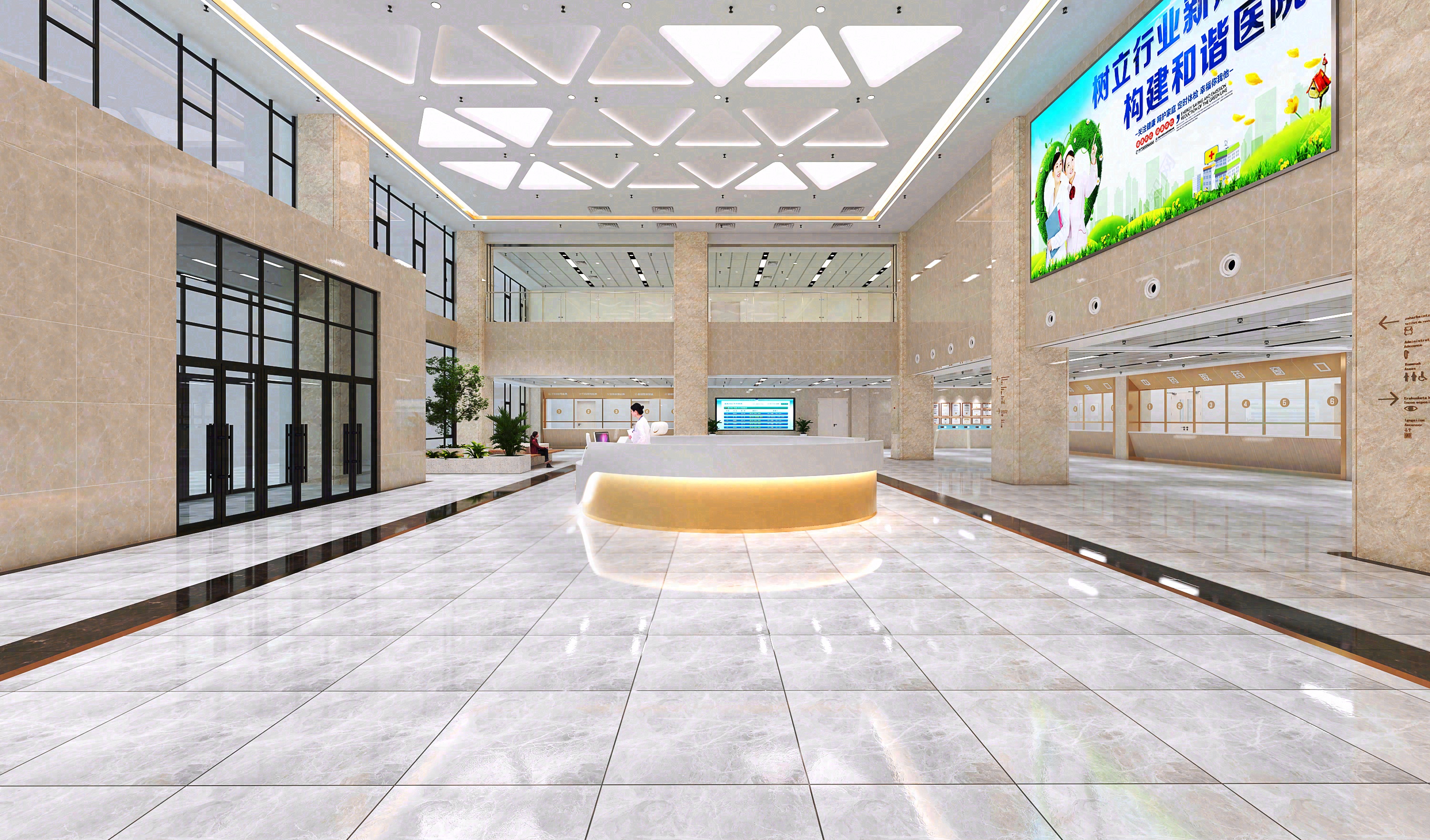 医院大厅设计丨个人设计师-4