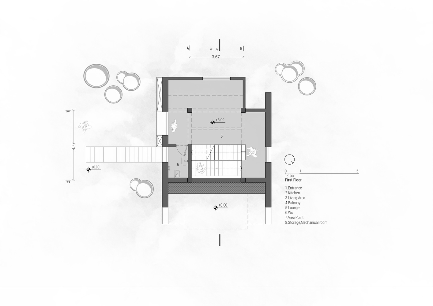悬浮云端的白立方花园住宅-5