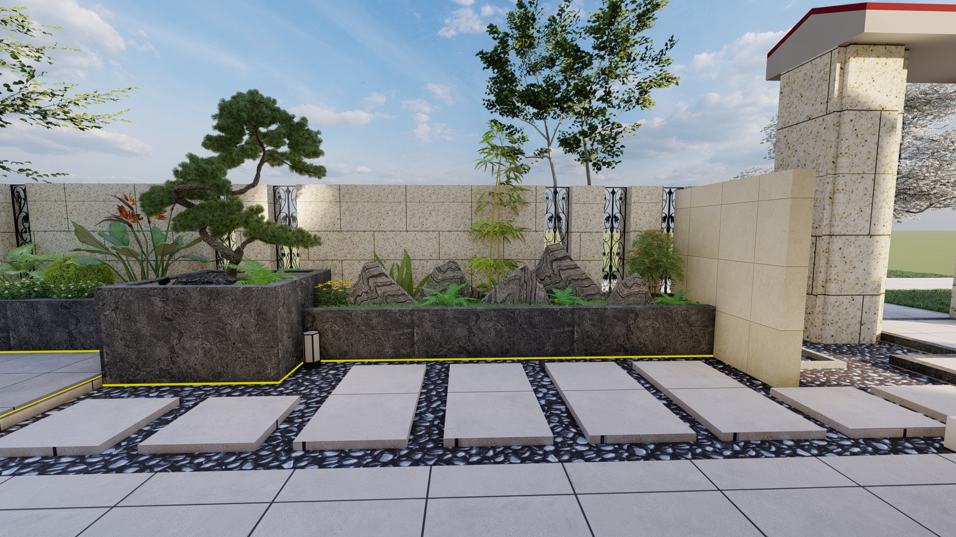 现代简约风格庭院设计-16