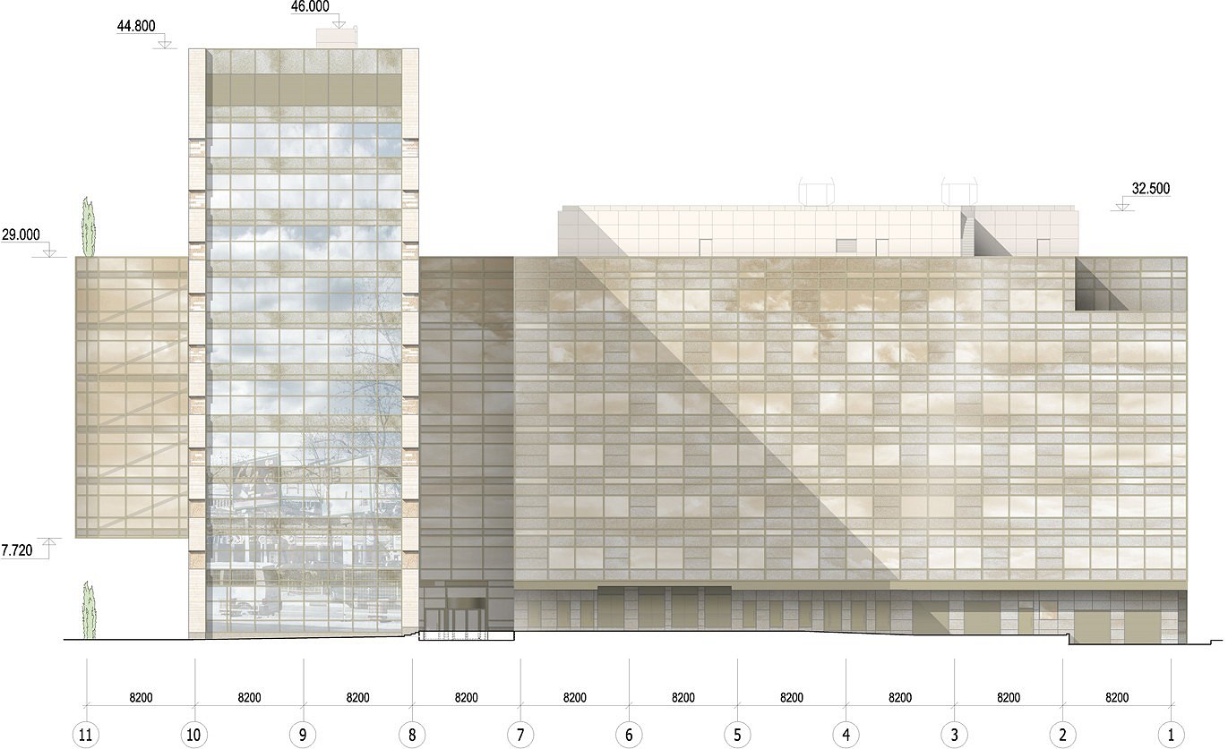 2010 年版莫斯科 4 层地下车库办公楼设计方案-6
