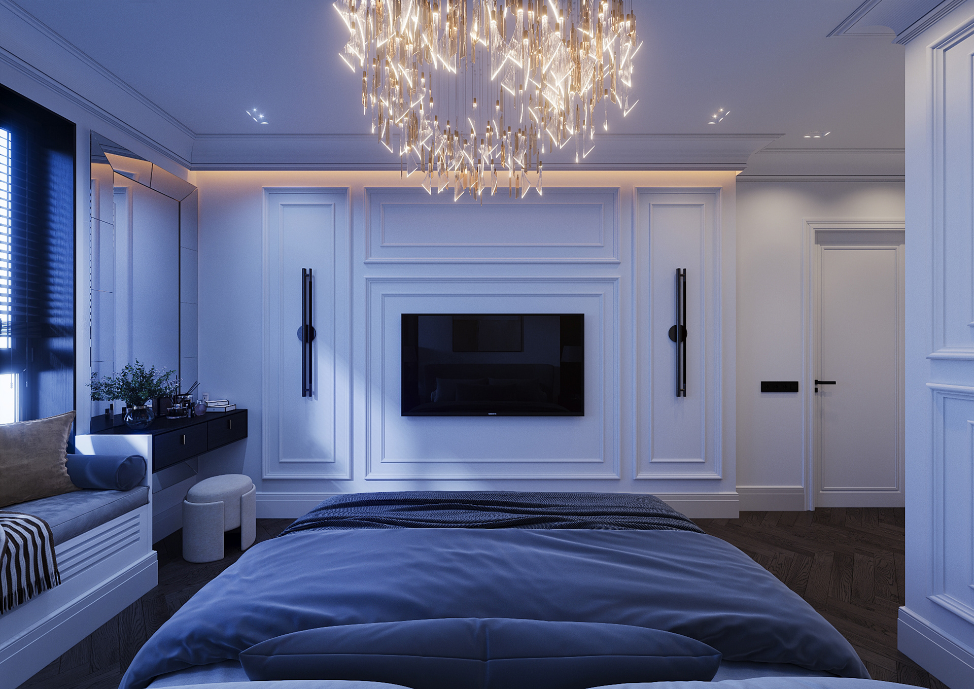 BEDROOM INTERIOR. DESIGN + 3D VISUALIZATION-5