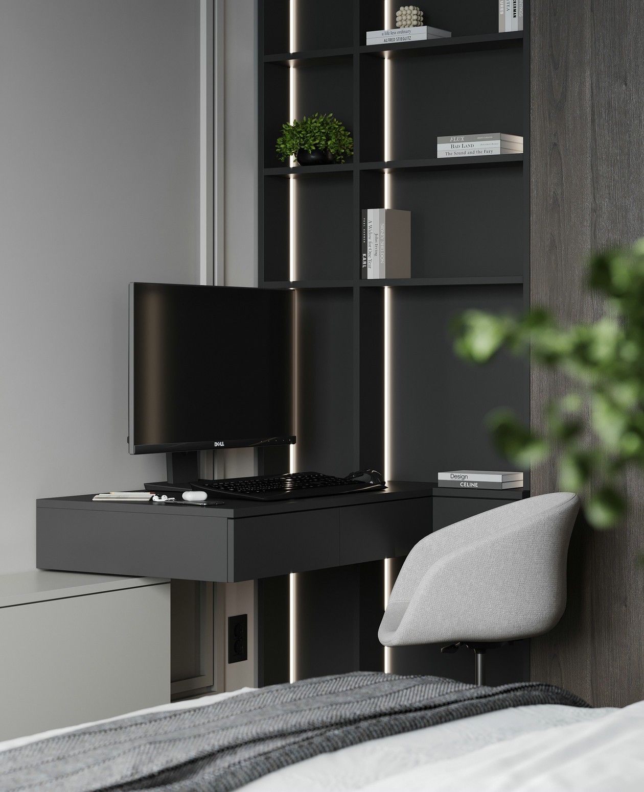 高级灰色系公寓设计 既独特又有魅力-9