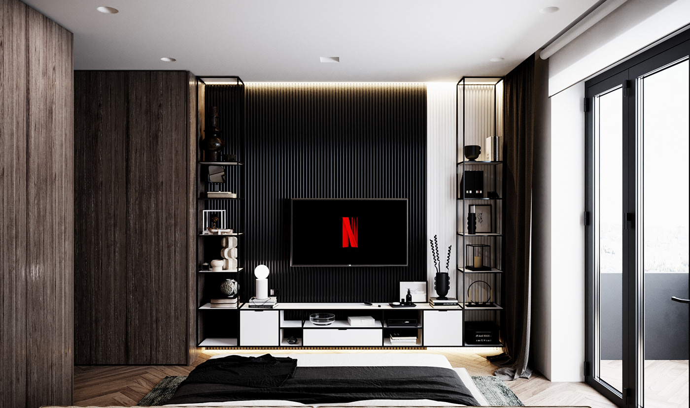 高级黑色系公寓设计 细节超多！-23