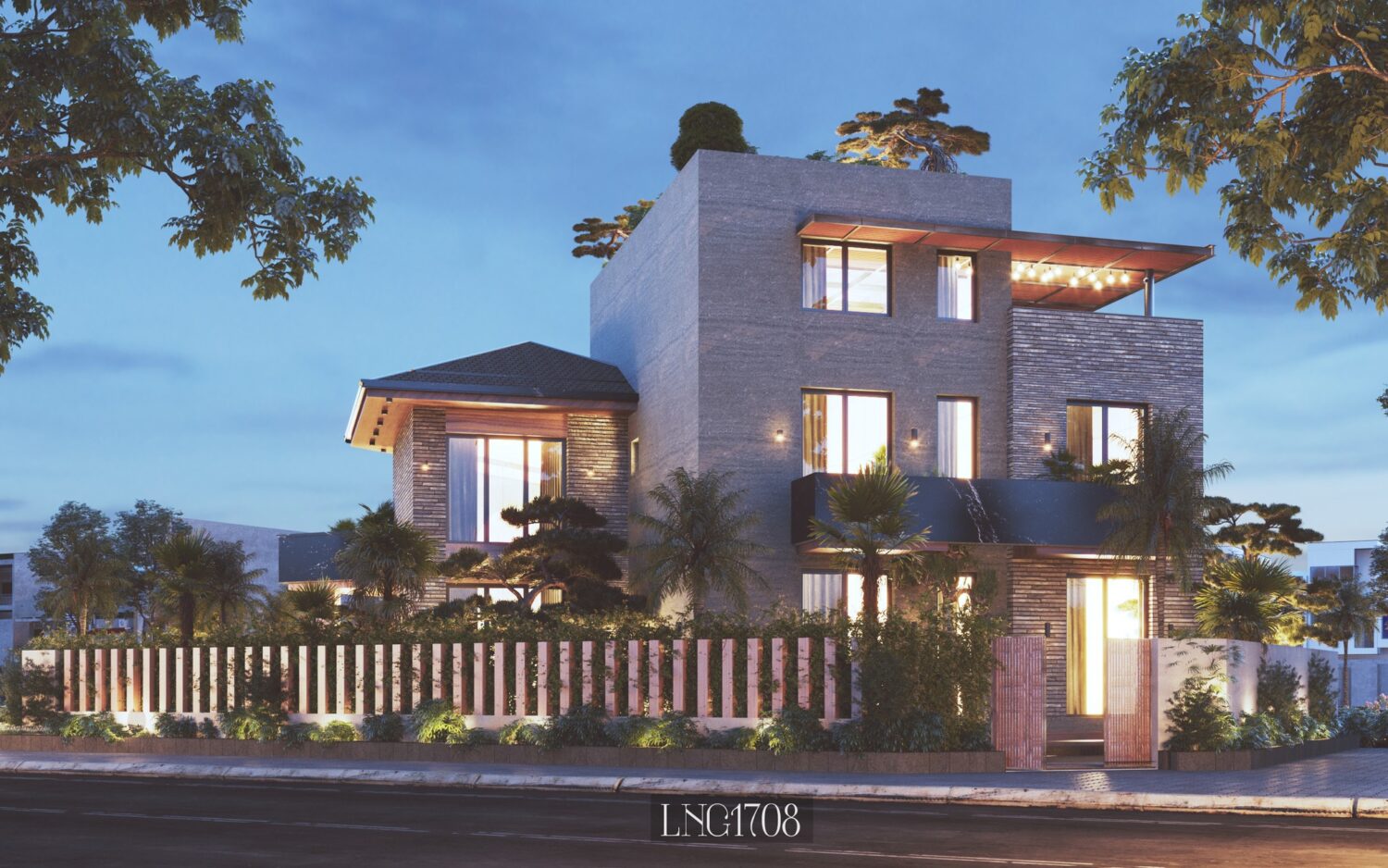 免费的SketchUp别墅外部模型丨Nguyen Long-6