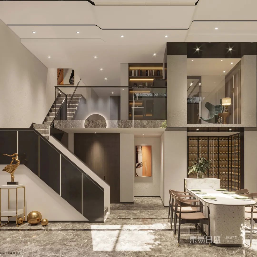 400㎡轻奢灰色私宅,家的乌托邦丨东易日盛-18