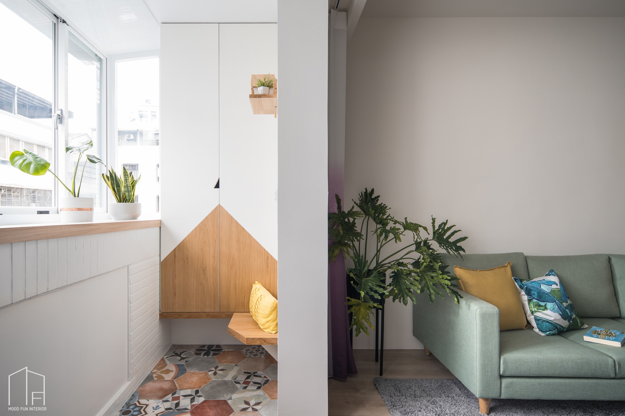 穆丰空间设计 | 88㎡北欧老屋翻新，色彩缤纷安全舒适-8