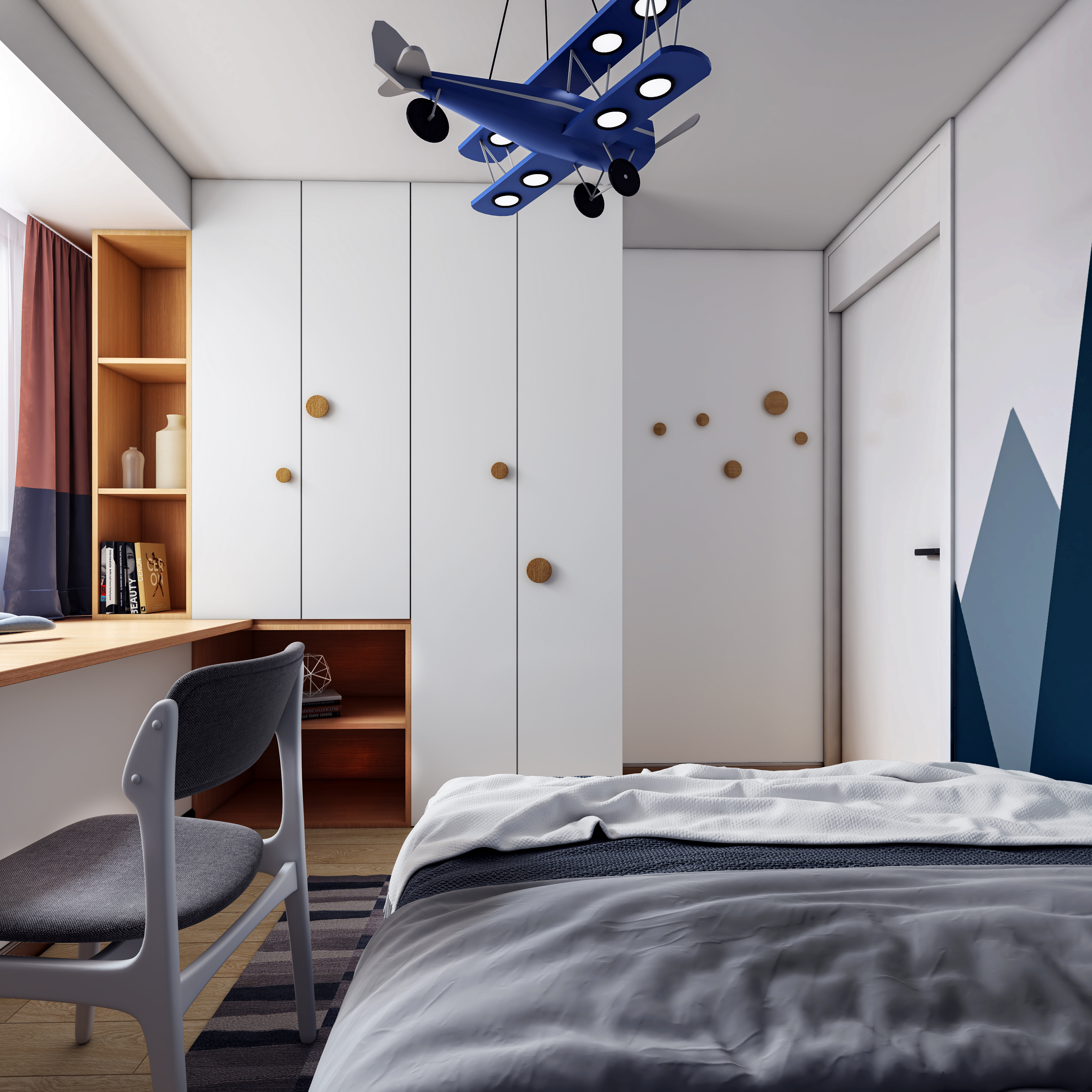 深圳口山设计：福田·长泰花园原木风，简约时尚又温馨-9