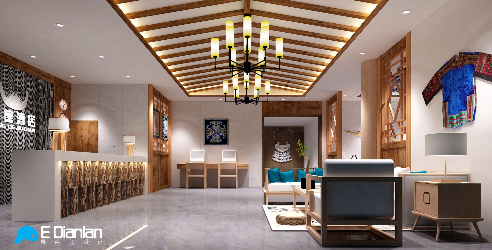 刘魏诚作品——贵州苗都酒店【易点蓝E DIANLAN酒店篇】-6