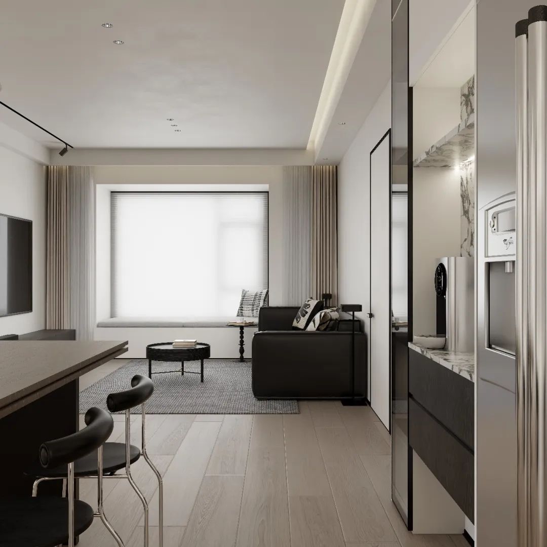金海国际 · 96m²极简黑白灰家居设计丨中国北京丨梁筑空间设计-17