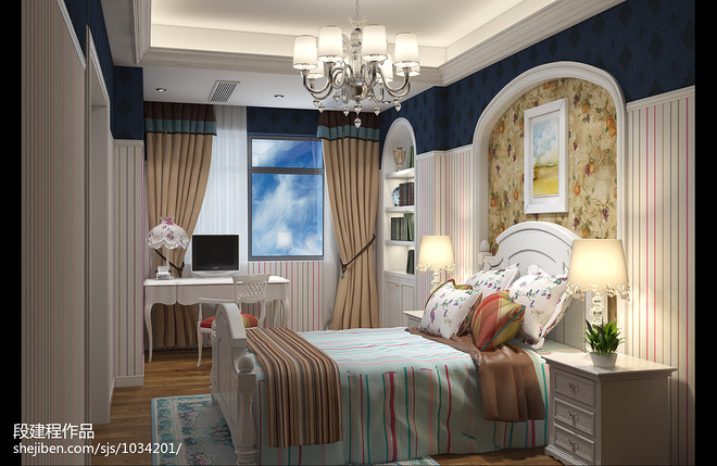 下沙龙湖滟澜山35万元550平米别墅豪宅装修案例-9