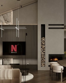 Visualization of the kitchen-living room