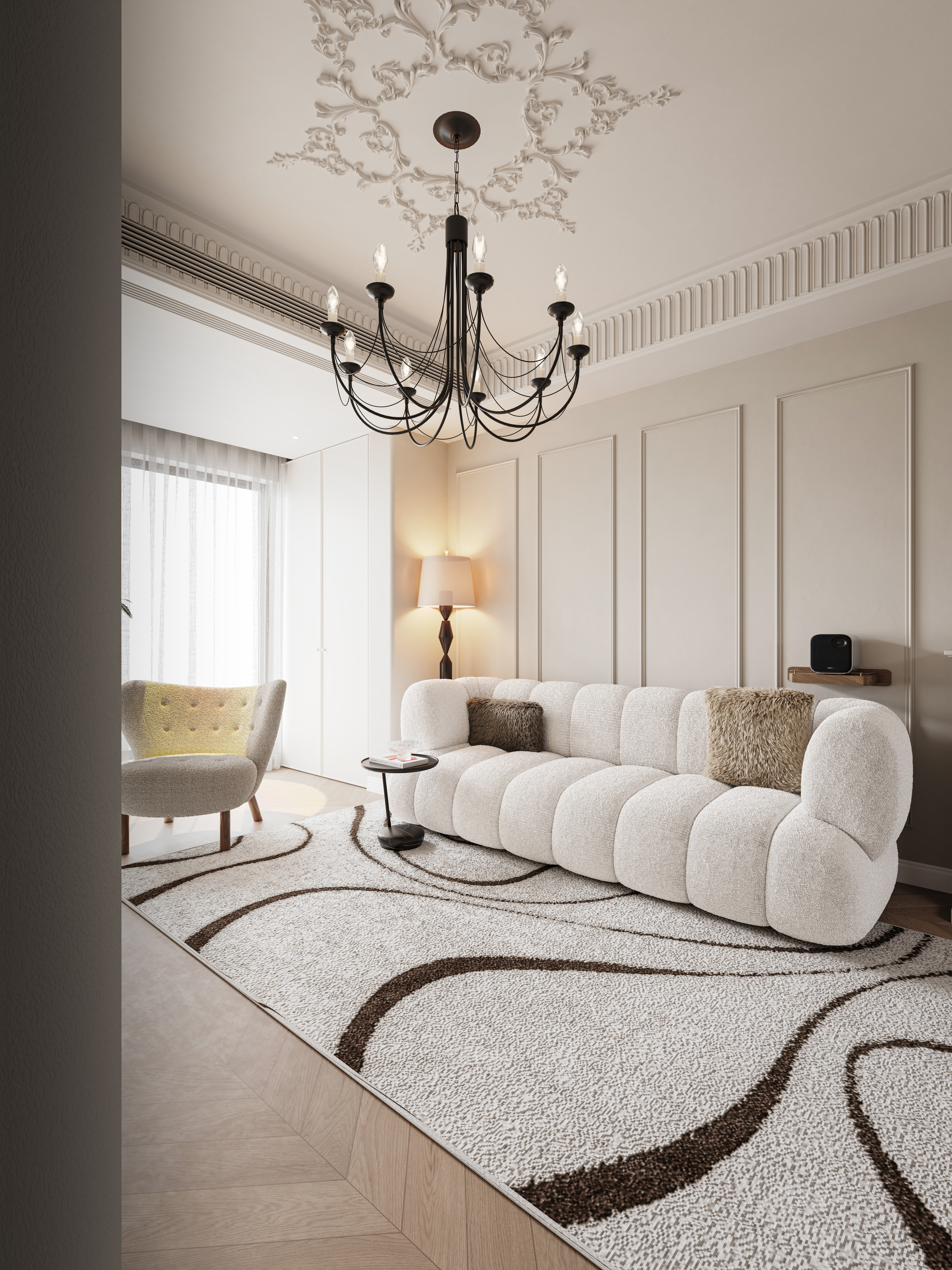 法式现代奶油风室内设计-8