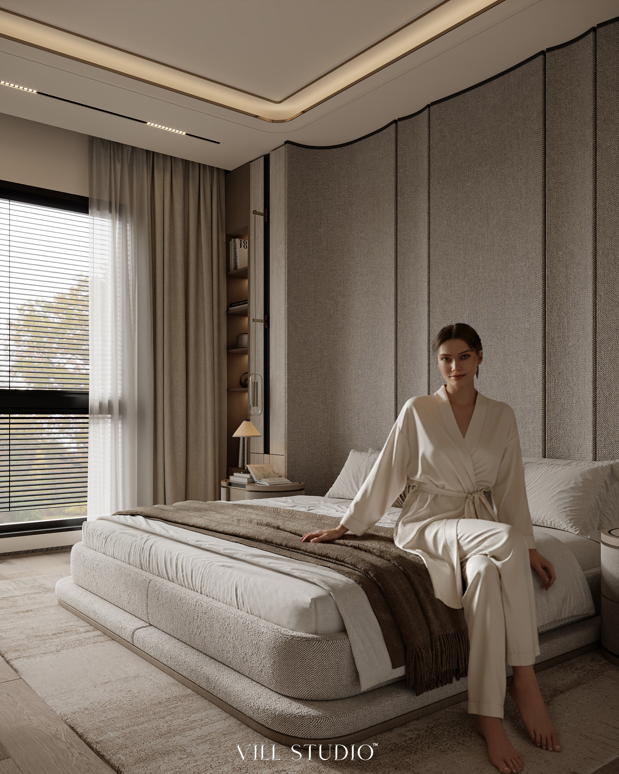 MINIMAL LUXURY MASTER BEDROOM DESIGN | KSA-8